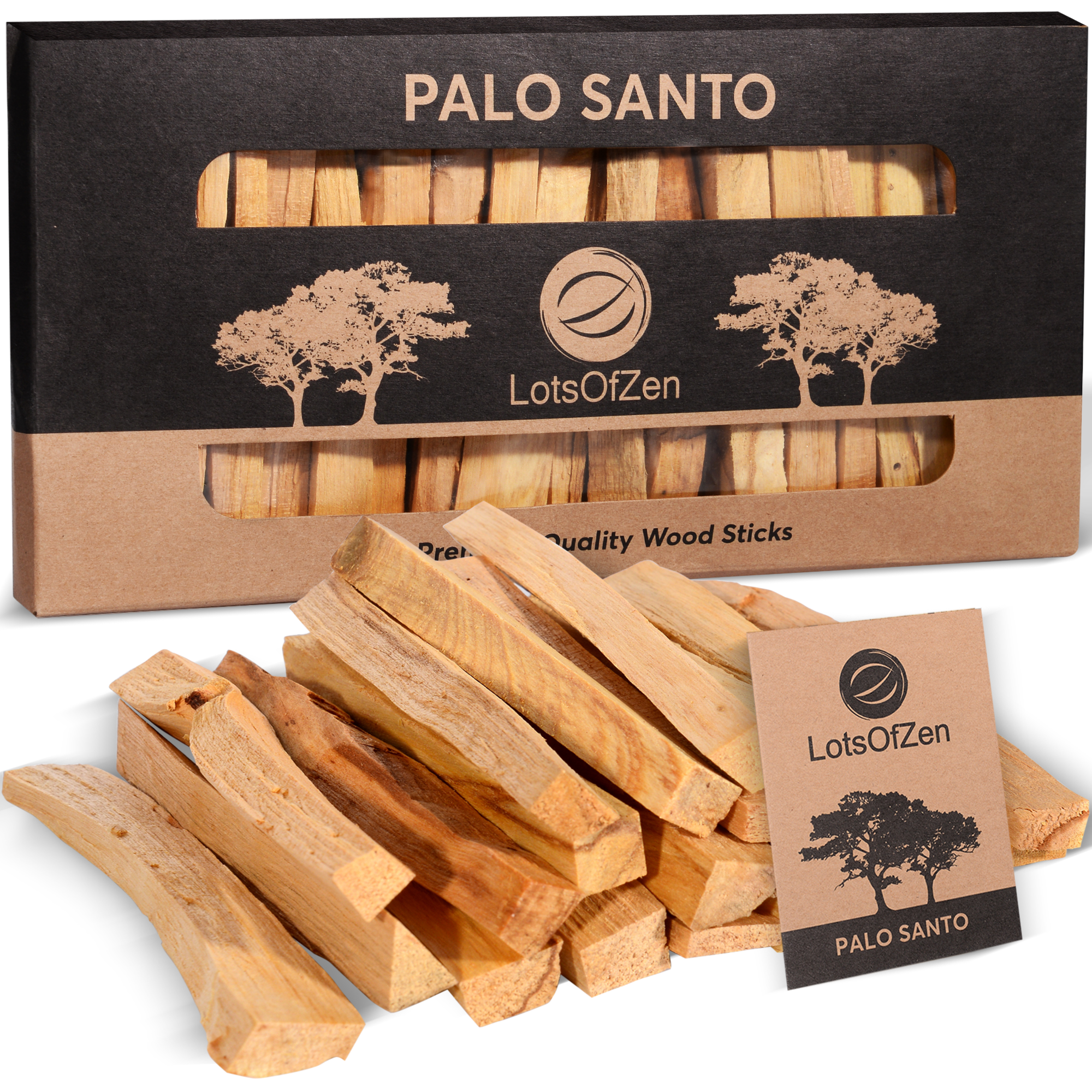 Lots of Zen Palo Santo Sticks Authentic (Approx. 160 Grams | 5.6 oz) — Large Pack — 100% Natural Incense, High Resin Spiritual Cleansing Palo Santo